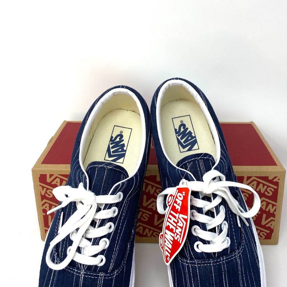 💖MEGA SALE💖VANS Era Suiting Blue Navy Stripes Casual Textile Men's VN0A4U392RI - Picture 5 of 11